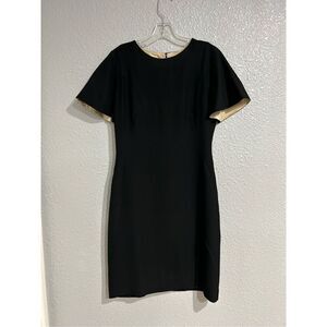 Tigre Women's Vintage 60's Blended Fitted Wiggle Sheath Dress Black Size 12